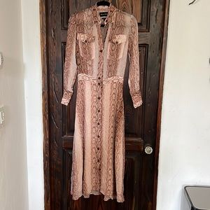 Massimo Dutti Snake Print Dress  Women’s Size US 2